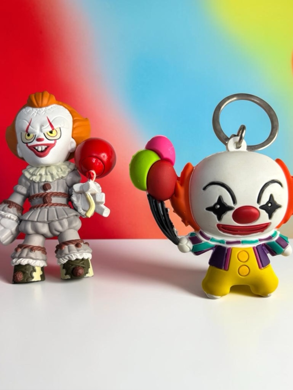 2 IT Funko Clown Figurine 1 Keychain Pennywise Toys 3D Foam Balloons Y2K 1990